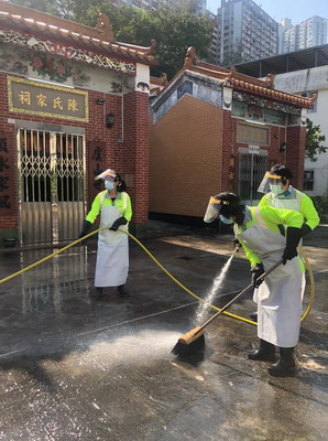 青衣的鄉村內進行清洗街道2