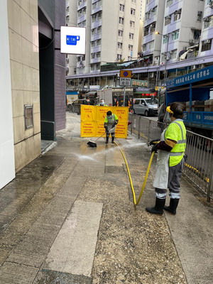 青衣的鄉村內進行清洗街道6