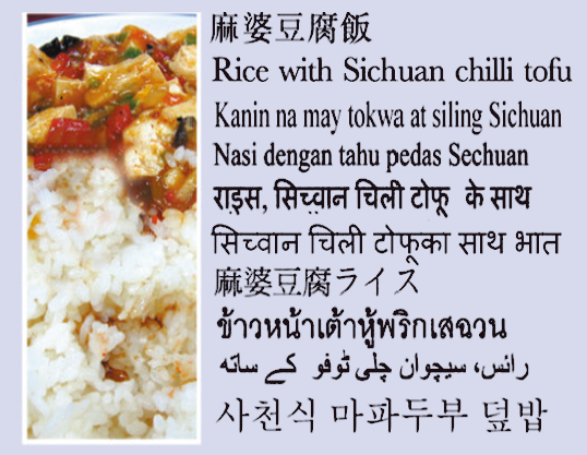 Rice with Sichuan chilli tofu