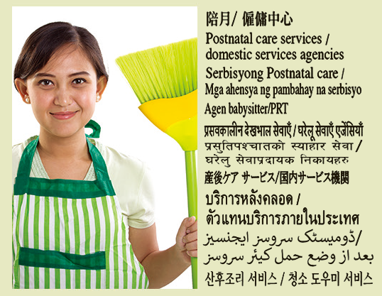 Postnatal care service / domestic service agencies