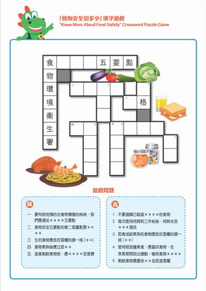 Know More About Food Safety Crossword Puzzle Game